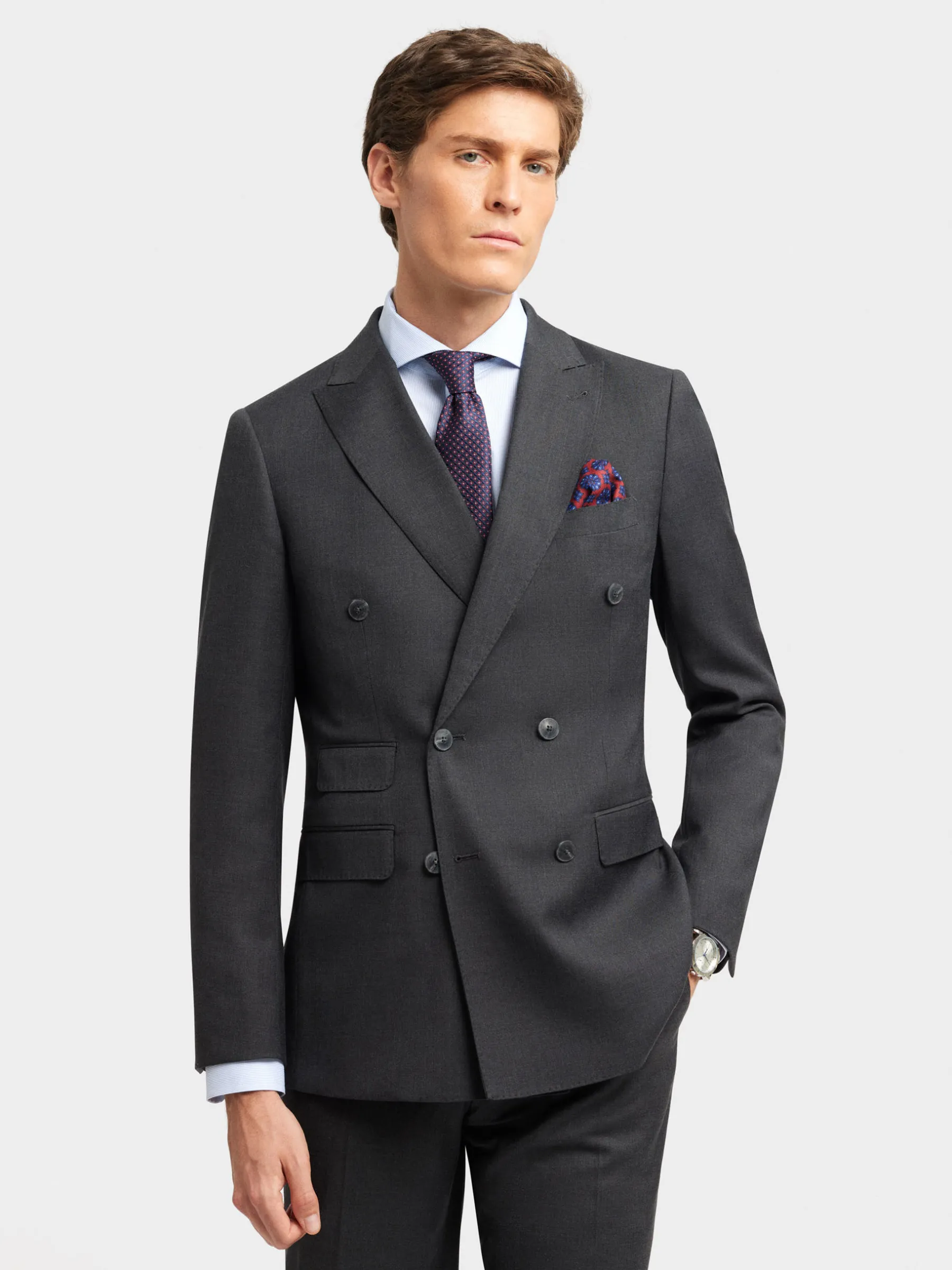 Hombre Alvaro Moreno Trajes|Trajes|AMERICANA FIL A FIL CRUZADO