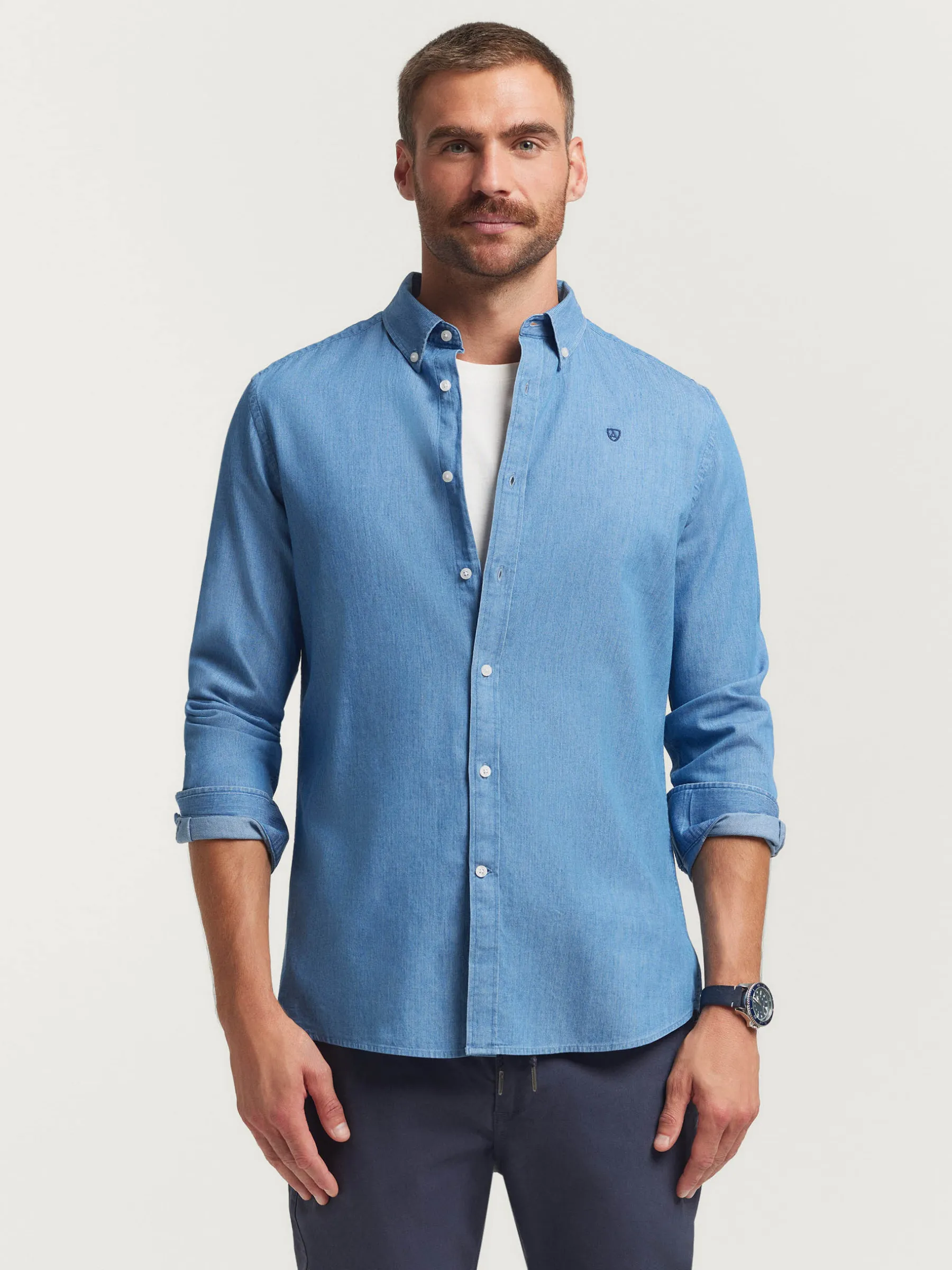 Hombre Alvaro Moreno Casual|CAMISA DENIM CANUTILLO