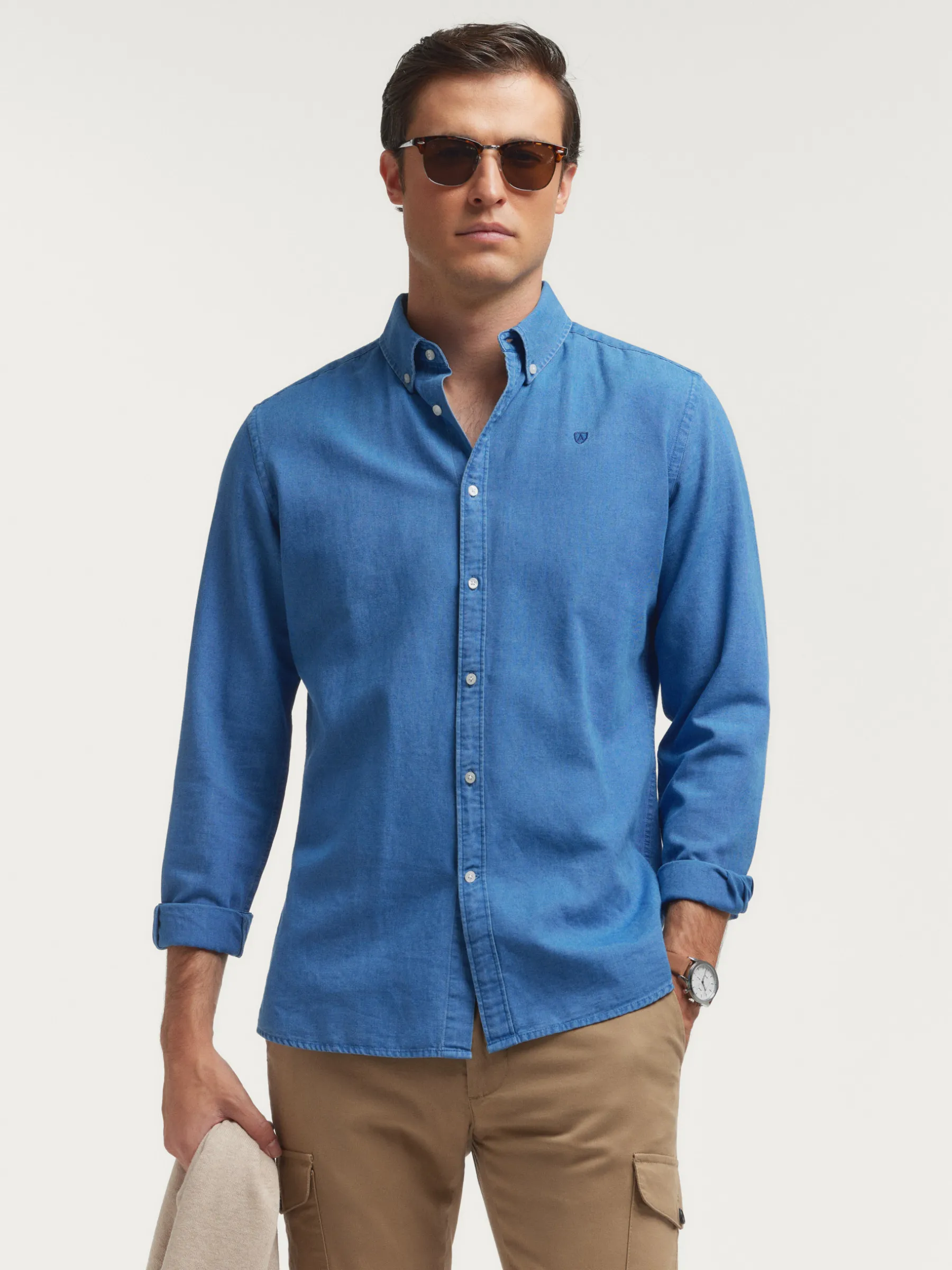 Hombre Alvaro Moreno Casual|CAMISA DENIM OXFORD
