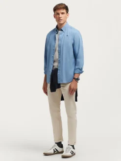 Hombre Alvaro Moreno Casual|CAMISA DENIM RAYAS