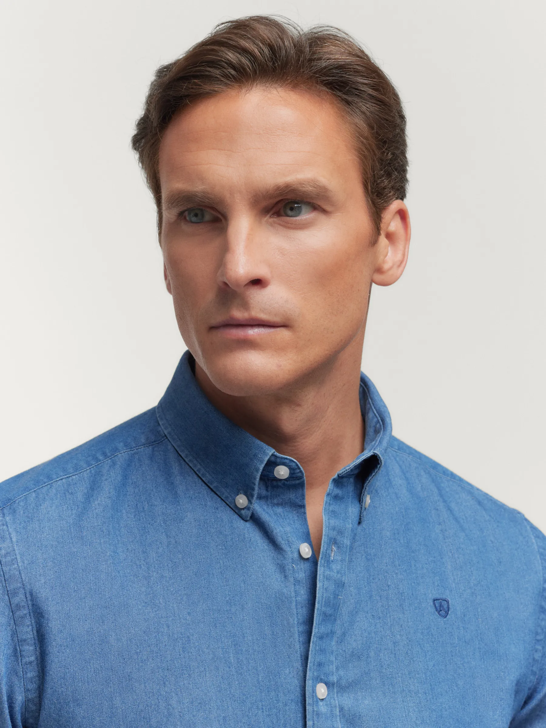 Hombre Alvaro Moreno Casual|CAMISA DENIM SLUB