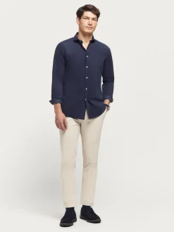 Hombre Alvaro Moreno Casual|CAMISA MICROPANA JACK AZUL MARINO