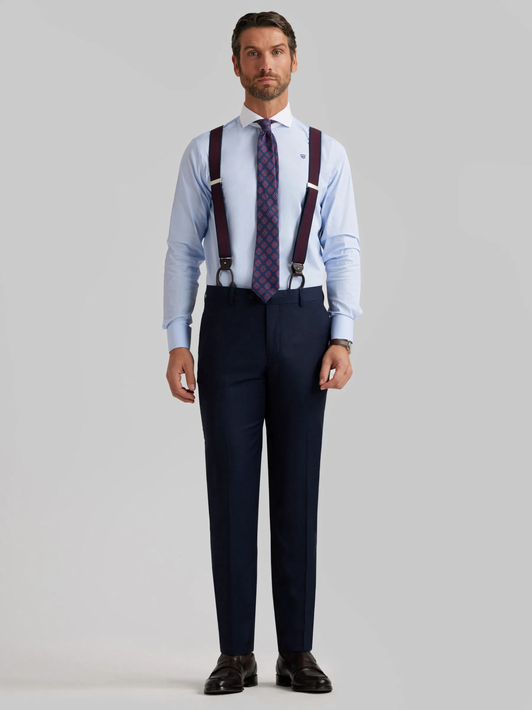 Hombre Alvaro Moreno Camisas Vestir|Camisas Vestir|CAMISA MIL RAYAS C. BLANCO