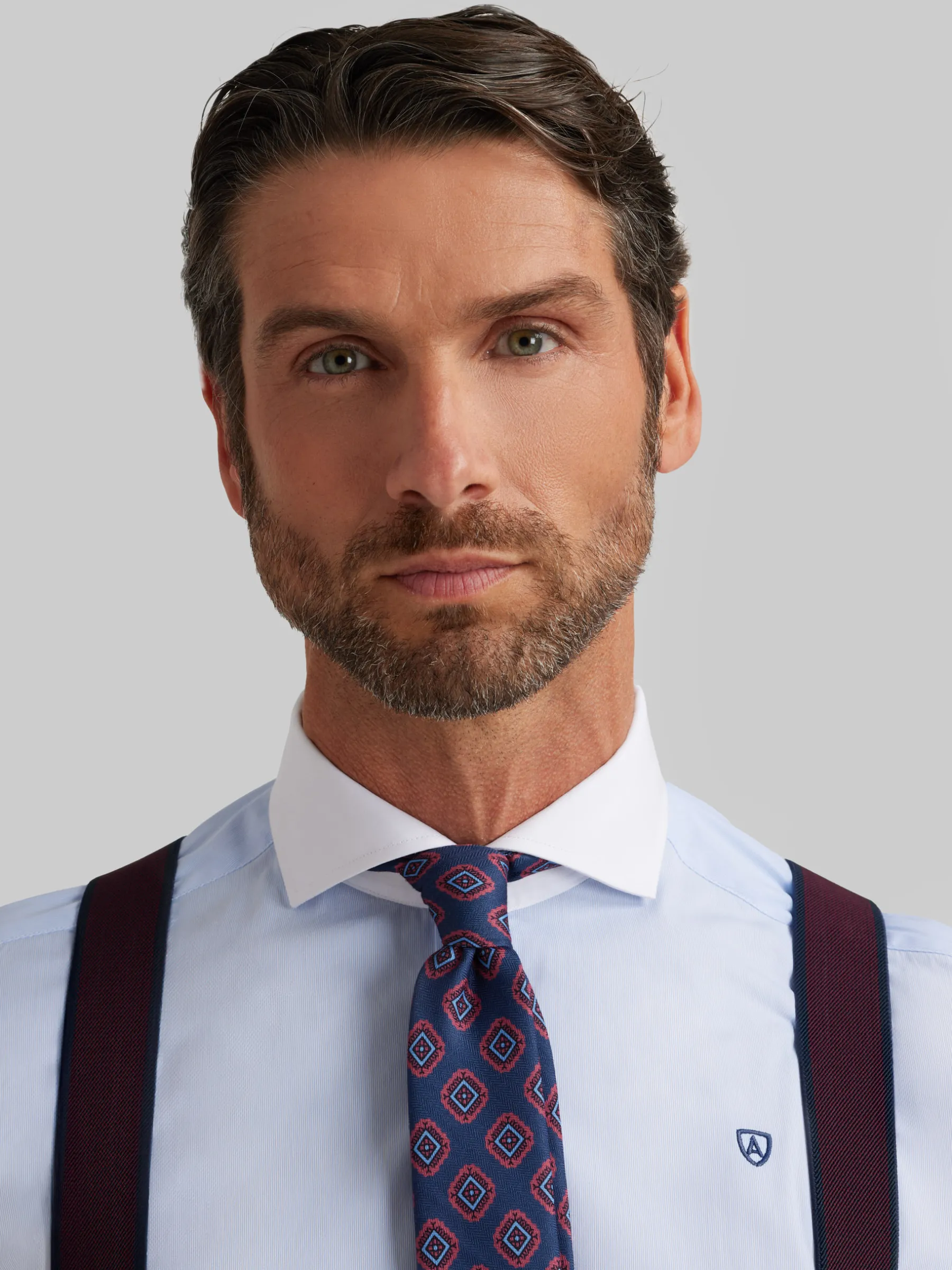 Hombre Alvaro Moreno Camisas Vestir|Camisas Vestir|CAMISA MIL RAYAS C. BLANCO