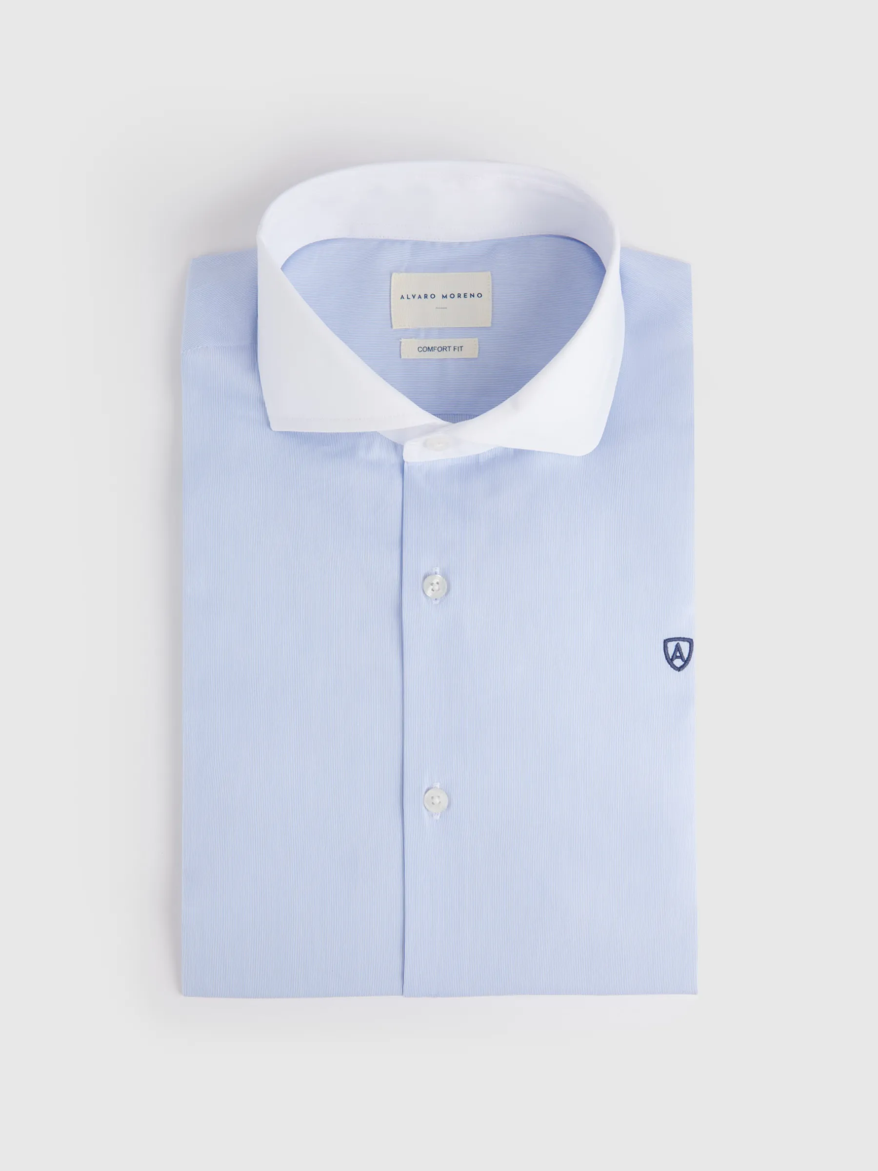 Hombre Alvaro Moreno Camisas Vestir|Camisas Vestir|CAMISA MIL RAYAS C. BLANCO