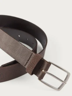 Hombre Alvaro Moreno Cinturones|CINTURON LOGO PIEL MARRÓN