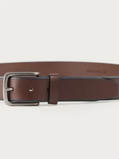 Hombre Alvaro Moreno Cinturones|CINTURON PIEL BISEL MARRÓN