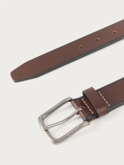 Hombre Alvaro Moreno Cinturones|CINTURON PIEL BISEL MARRÓN