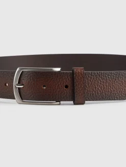 Hombre Alvaro Moreno Cinturones|CINTURON PIEL ROUGH MARRÓN