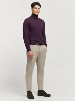 Hombre Alvaro Moreno Jerséis|JERSEY ROLL COLLAR BURDEOS