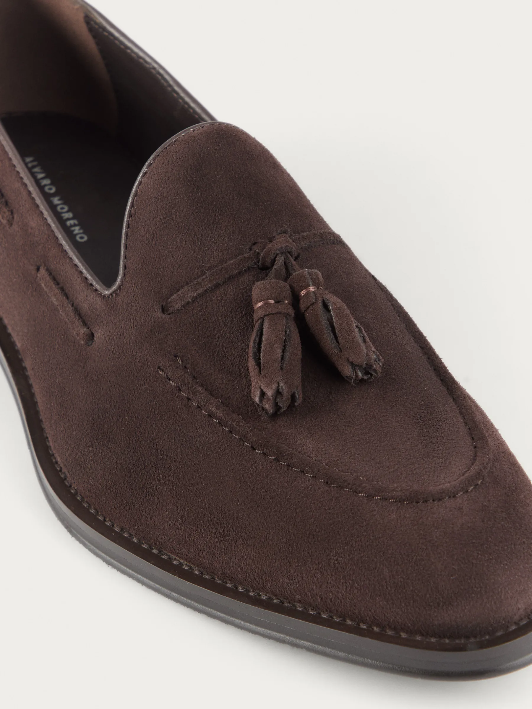 Hombre Alvaro Moreno Vestir|MOCASIN SERRAJE BORLAS MARRÓN